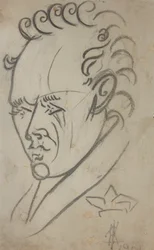 Portrett av poeten Vasili Kamensky 1884-1961, 1913.