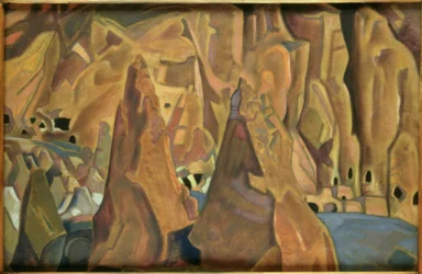 Carlsbad Caverns / maleri av N.K. Roerich
