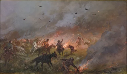 Nederlaget til Pugachevs tropper nær Troitsk, 1891.