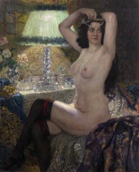 den grønne lampen, 1900-tallet (olje på lerret)