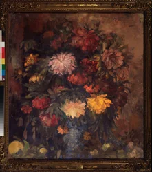 Peoner - Peoner - Kunstverk av Nikolai Nikolayevich Sapunov (Sapunov) (1880-1912), tempera på lerret