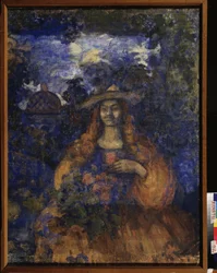 Prosjekt for operaen ""Carmen"" av Georges Bizet (1838-1875). Verk av Nikolai Nikolayevich Sapunov (Sapunov) (1880-1912), tempera på lerret, rundt 1905. Russisk kunst, 20. århundre, symbolikk. Statens kunstmuseum i den kasakhiske republikken, Almaty (Kasak