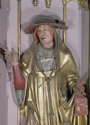 Isenheim-altertavlen, Saint Hieronymus, detalj av Saint Hieronymus, ca. 1490 maling på tre