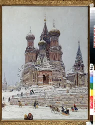 ""Red Square i Moskva med utsikt over St. Basil