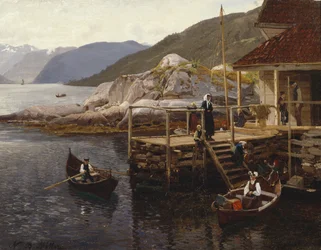 Fra Balestrand (olje på lerret)