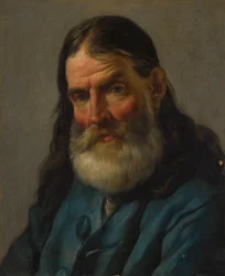 Portrett av en eldre mann (olje på lerret)