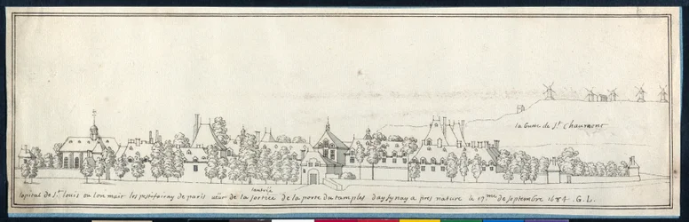 Karteuserne i Palais de Luxembourg (penn og blekk på papir)