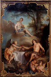 Venus, Bacchus og kjærlighet. Maleri av Nicolas Coypel (1690-1734)
