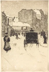 Boulevard Clichy i snøen