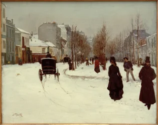Boulevard de Clichy under snøen