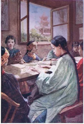 En kinesisk skole ca. 1900