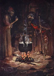 The Weird Sisters, Macbeth, Act IV Scene 1, illustrasjon fra 