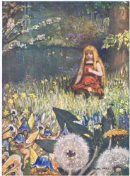 Maybells and the Flowers: "Nå vet jeg at flere kan bli hjemme, maiklokkene kaller meg det (farge litho)