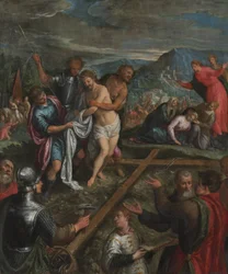 Forberedelse til korsfestelsen, ca. 1600 (olje på kobber)