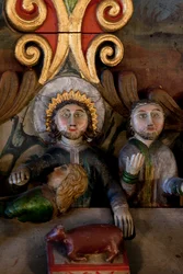 Nattverden, detalj av altertavlen, Mo I Rana kirke