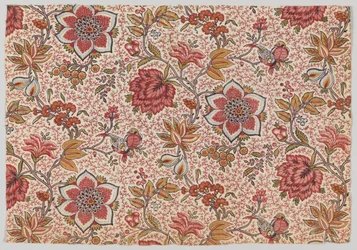 Blomster og fugler på prikkete kvister bakgrunn