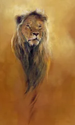 Kong Leo, 2000 (akryl og fargestift på lerret)
