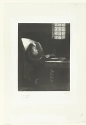Leseren Le Liseur (tittel på objekt) Portrett av Rodolphe Bresdin
