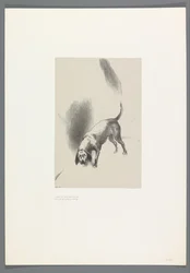 Han stirret på meg med et så merkelig uttrykk The High House, 6 lithos omslag titelblad Het Spookhuis, La Maison Hantée, illustrasjoner ved tekst av Bulwer-Lytton, i den franske oversettelsen av René Philipon, (serietittel)