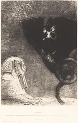 Sphynxen ... mitt blikk som ingenting kan avvike, forblir anstrengt gjennom ting i en utilgjengelig horisont. La Chimere: Moi,Je suis legere et joie (Sfinksen: "Mitt blikk, som ingenting kan avlede, går gjennom tingene og forblir festet på en inn