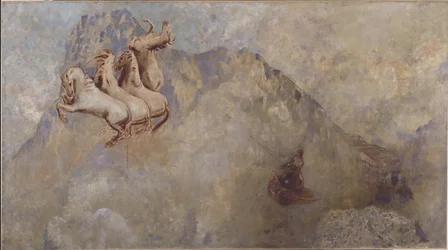 Solvognen, ca. 1910 (olje på lerret)