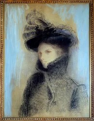Portrett av keramikeren Marie Botkin, pastell av Odilon Redon