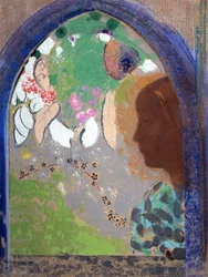 Kvinne ved vinduet, 1903-1908.