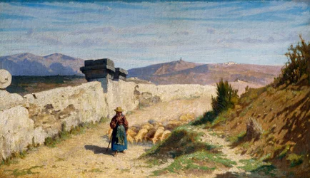 The Pecoraia (gjeterinne) (olje på lerret)