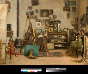 Verkstedmaleriet av Odoardo Borrani (1833–1905) 1885 Privat samling