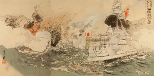 Den sino-japanske krigen: Den japanske marinen seirende utenfor Takushan