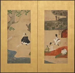 En Shinto-seremoni, Edo-perioden, slutten av 1600-tallet - begynnelsen av 1700-tallet.