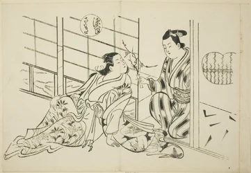 Sakaki-kapittelet fra "The Tale of Genji" (Genji Sakaki), fra en serie Genji-parodier