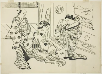 The Utsusemi Chapter fra "The Tale of Genji" (Genji Utsusemi), fra en serie Genji-parodier