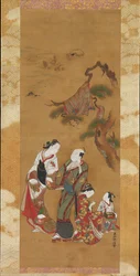 Yukihira og Two Brinemaidens på Suma, 1700-tallet.