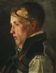 Young Boy (olje på lerret)
