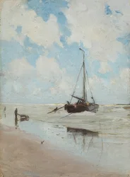 Fiskebåt på stranden