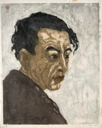 Portrett av poeten Hagiwara Sakutaro (1886–1942), forfatter av quot;Ice Islandquot;