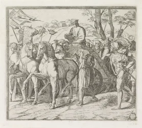 David vender tilbake til Jerusalem i triumf Malerier i Raphaels Loggia (serietittel)