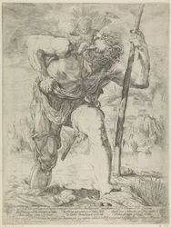 Saint Christopher med Kristusbarnet på skulderen