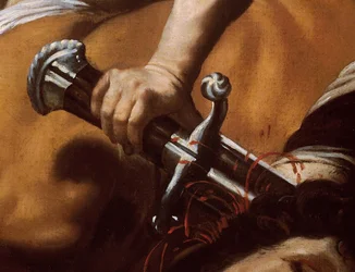 Detalj av Davids sverd fra David og Goliat