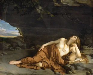 Den botferdige Maria Magdalena - Orazio Gentileschi (1563-1638). Ca. 1625. Mål: 163x208 cm. Kunsthistorisk museum, Wien