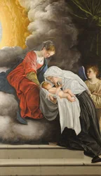 Jomfruen og barnet med den hellige Frances av Roma, 1615-1618.