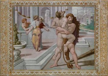 Hercules kjemper mot Antaeus, detalj