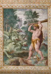 Hercules kjemper mot Lernaean Hydra, detalj fra Stories of Hercules