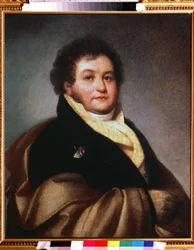 Portrett av grev Vasili Musin-Pushkin-Bruce (Moussin Pouchkine Bruce) (1773-1836) (Portrett av grev Vasili Musin Pushkin Brus). Maleri av Oreste Adamovich Kiprensky (Kiprenski) (1782-1836), olje på lerret