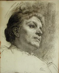 Head of a Woman (kull på papir)
