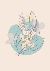 Myke, abstrakte botaniske motiver