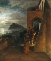 Kveldsserenade på Ischia, med Castello Aragonese i bakgrunnen