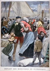Torskebåtenes avgang fra Dunkirk, 1900