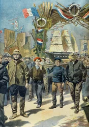 Den store benådningen av islendingene i Paimpol i 1898 (gravering)